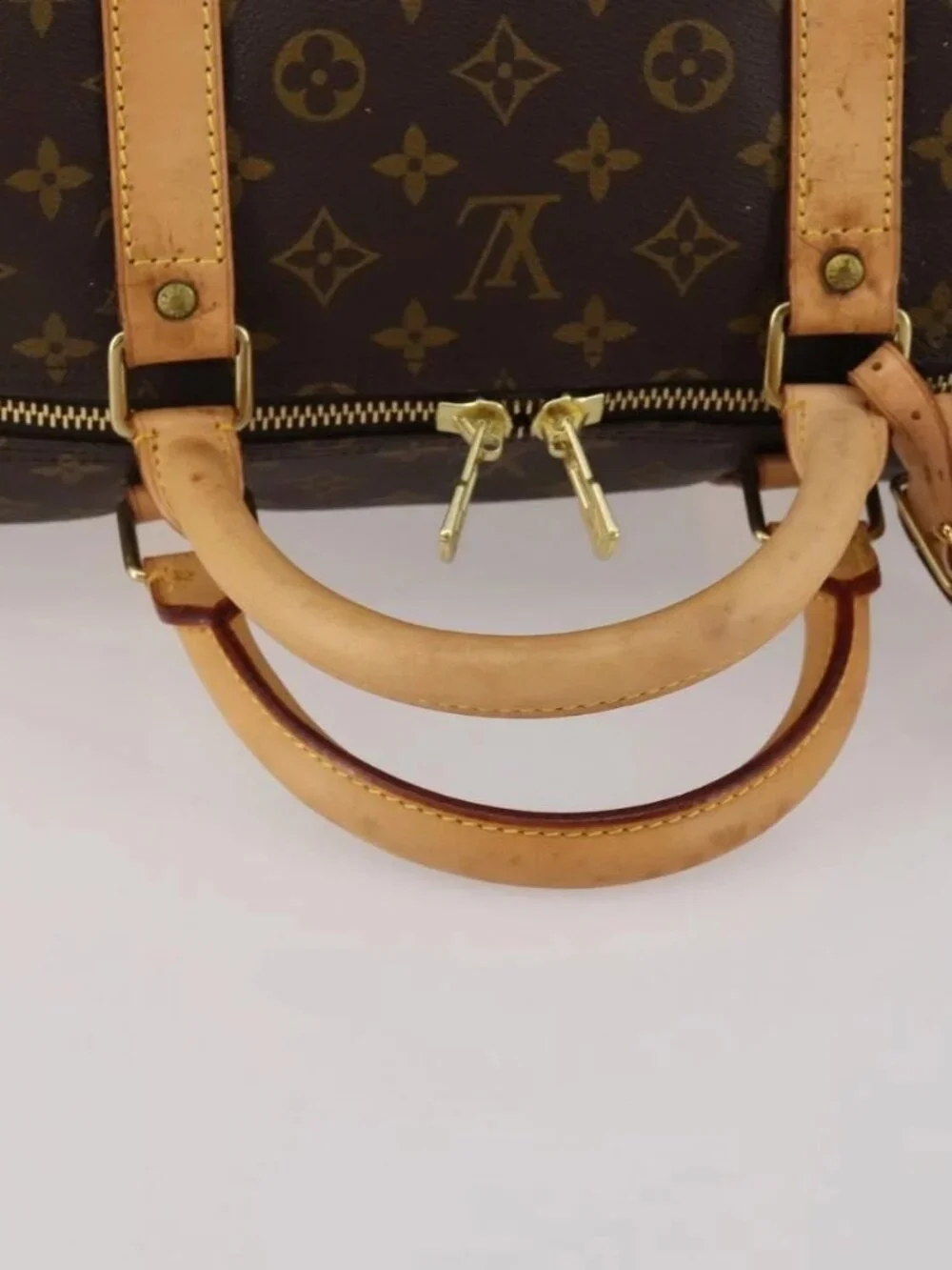 LOUIS VUITTON Monogram Keepall 60 Boston Bag M41422 LV Auth 187296V